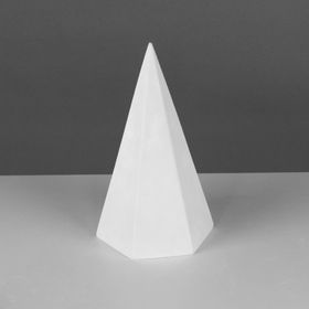 Геометрическая фигура, пирамида 6-гранная «Мастерская Экорше», 20 см (гипсовая)