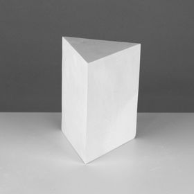 Геометрическая фигура призма трёхгранная, 20 см (гипсовая) Ош