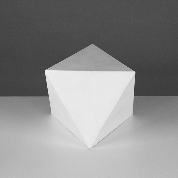 Геометрическая фигура, октаэдр «Мастерская Экорше», 15 х 18 см (гипсовая)