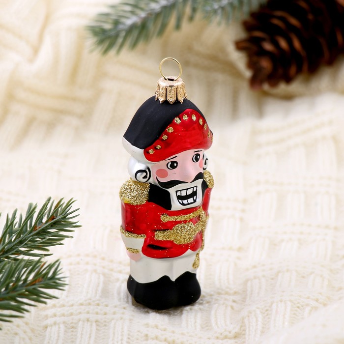 Ёлочная игрушка "Щелкунчик" красный мундир