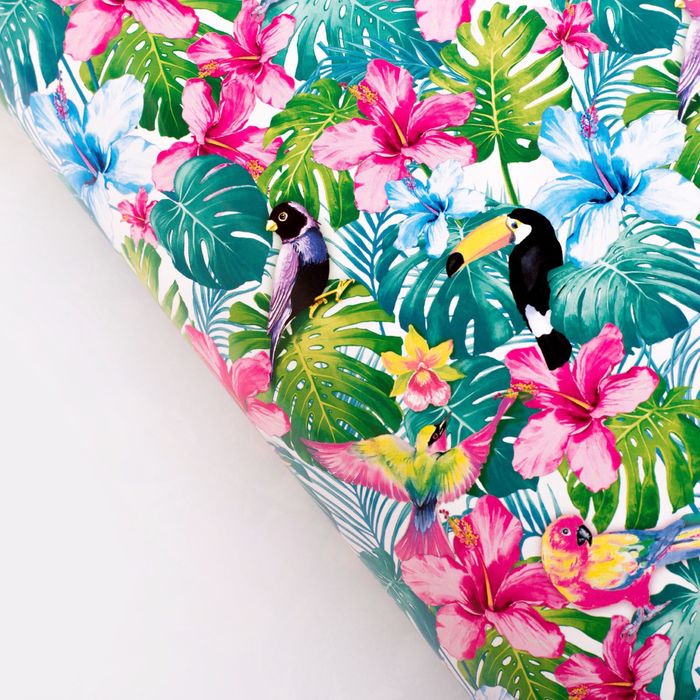 Бумага упаковочная глянцевая "Лето в тропиках", 70 х 100 см