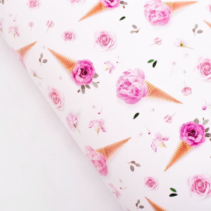 Бумага упаковочная глянцевая "Ice cream", 70 х 100 см