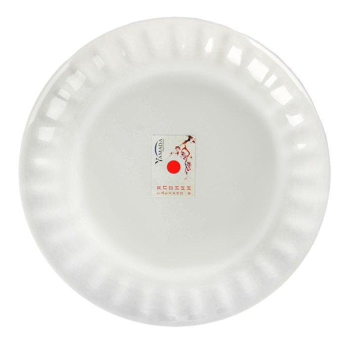 Тарелка для СВЧ 25 см, плоская, цвет белый