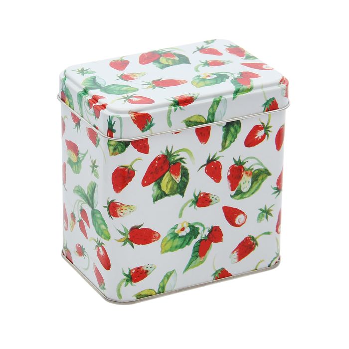 Банка для сыпучих продуктов 600 мл "Сочный микс", прямоугольная, 6,7х9,8 см, h=9,8 см, рисунок МИКС