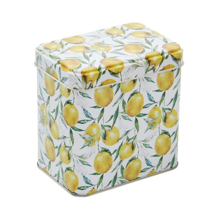 Банка для сыпучих продуктов 600 мл "Сочный микс", прямоугольная, 6,7х9,8 см, h=9,8 см, рисунок МИКС