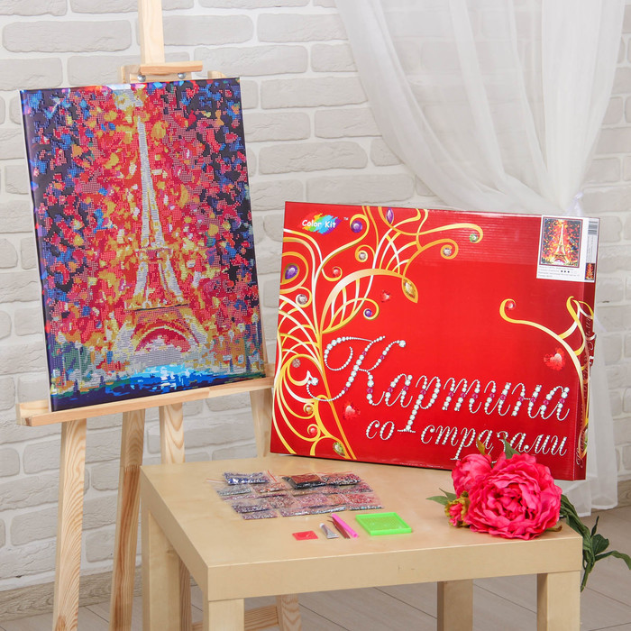 Картина со стразами "Эйфелева башня"