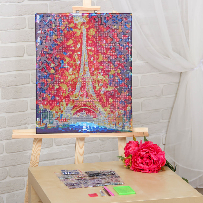 Картина со стразами "Эйфелева башня"