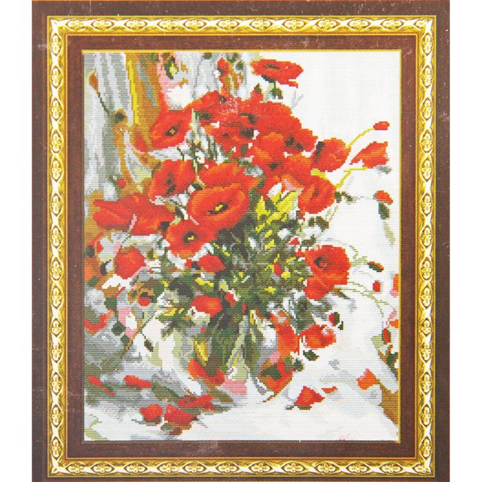 Мозаичная картина "Букет маков"