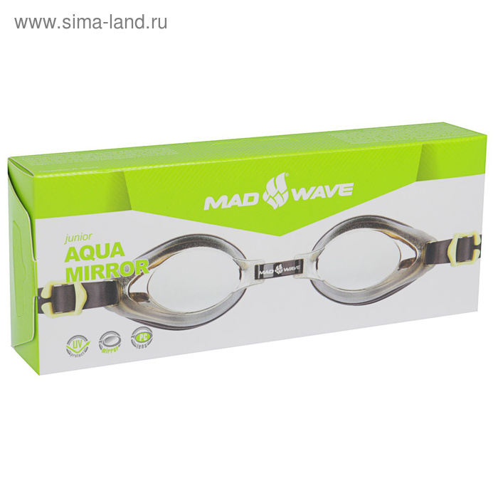 

Очки для плавания юниорские AQUA Mirror, цвет чёрный