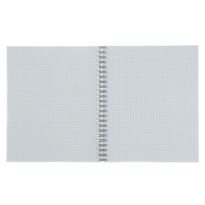 Тетрадь 96 листов клетка на гребне "Россия", обложка мелованный картон