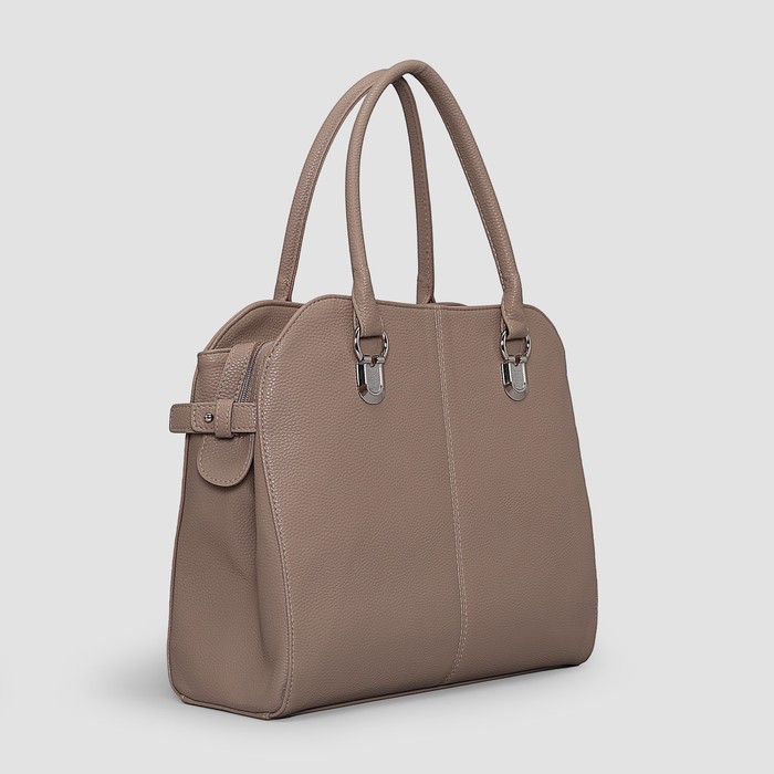 Сумка женская на молнии, 1 отдел с перегородкой, наружный карман, цвет бежевый