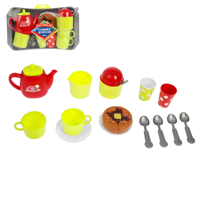 Набор посуды на подносе "Чаепитие", с аксессуарами