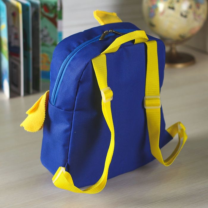 Рюкзак детский "Птичка" на молнии, 2 отдела, цвет синий