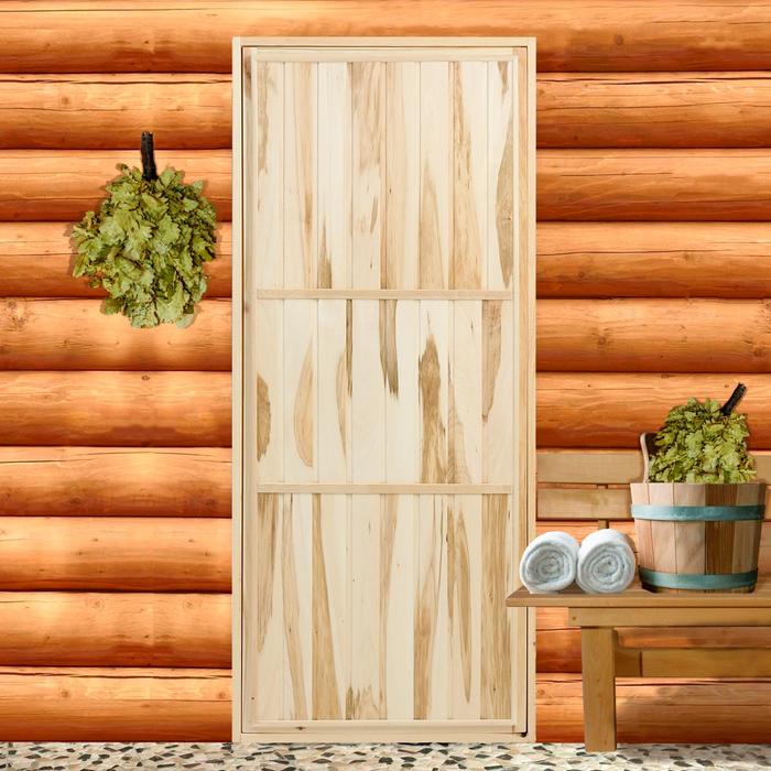 Дверь для бани и сауны "Эконом", ЛИПА 180×80см