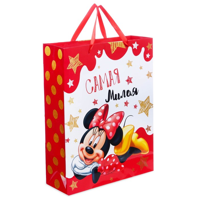 Пакет ламинированный вертикальный "Для самой яркой звездочки!", Минни Маус, 18 х 23 х 10 см