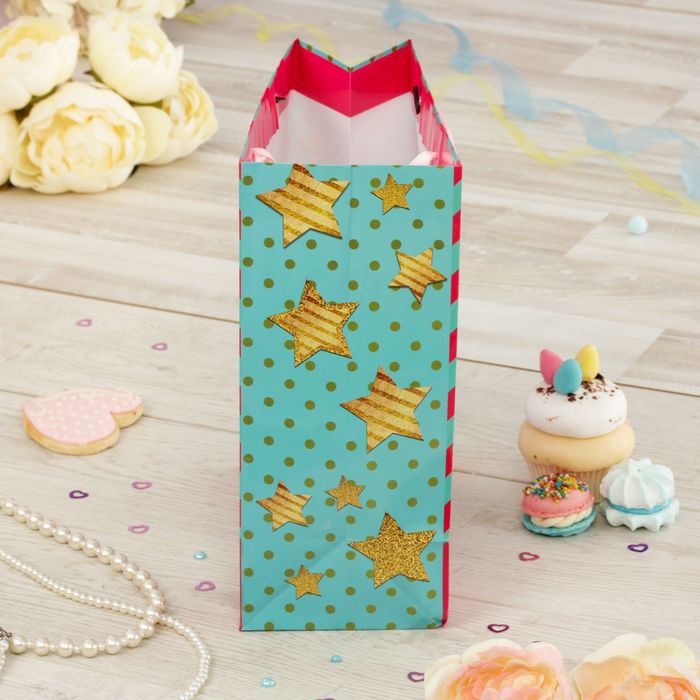 Пакет ламинированный вертикальный "Милой девочке в день рождения", Коты аристократы, 31 х 40 х 11 см