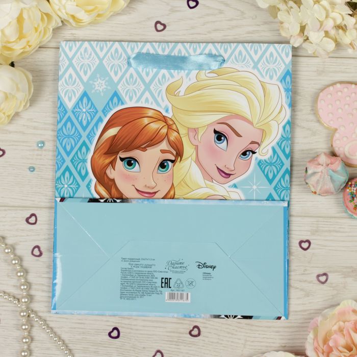 Пакет ламинированный вертикальный "С Днем рождения", Холодное сердце, 18 х 23 х 10 см