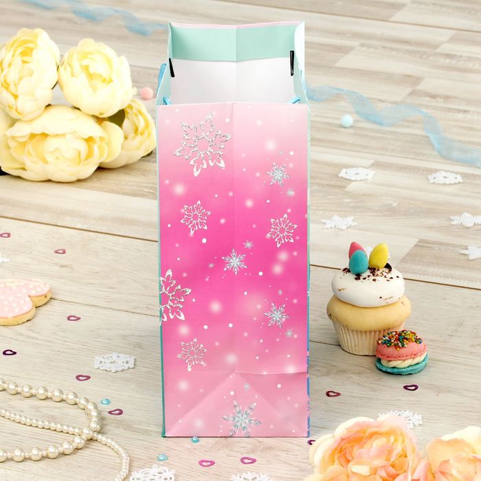 Пакет ламинированный вертикальный "С Днем твоего рождения!", Холодное сердце, 18 х 23 х 10 см