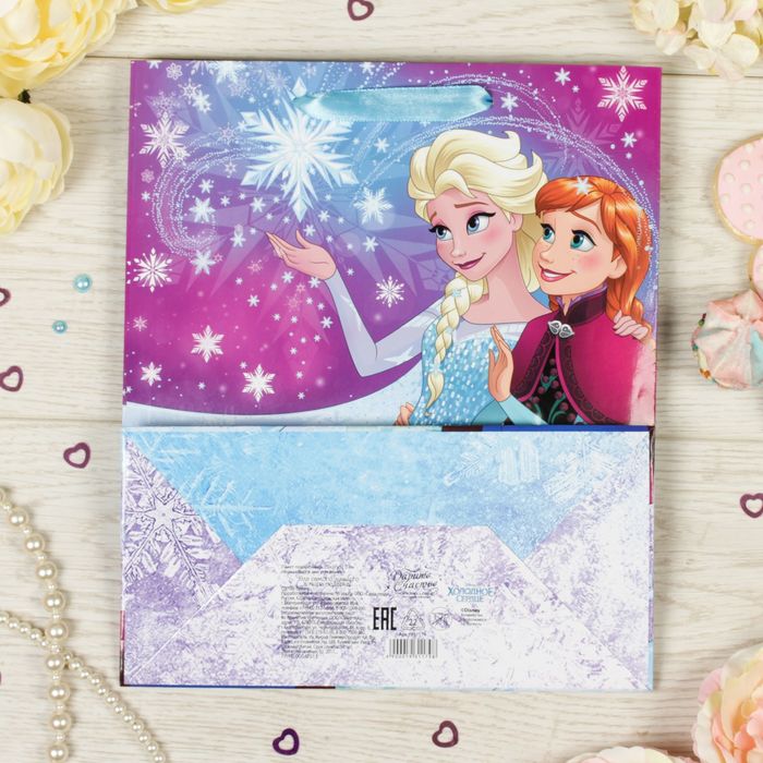 Пакет ламинированный вертикальный "Волшебного дня рождения!", Холодное сердце, 18 х 23 х 10 см