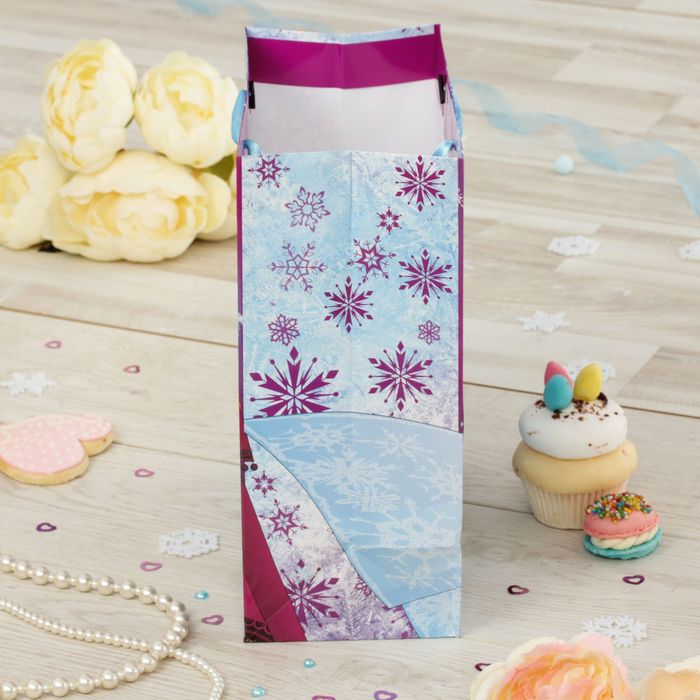 Пакет ламинированный вертикальный "Волшебного дня рождения!", Холодное сердце, 23 х 27 х 11.5 см