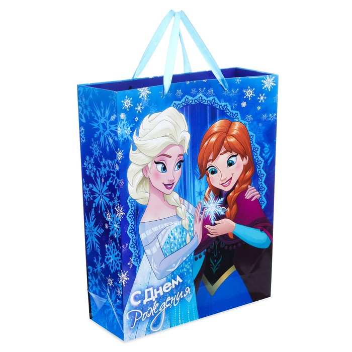 Пакет ламинированный вертикальный "Самый лучший подарок!", Холодное сердце, 23 х 27 х 11.5 см