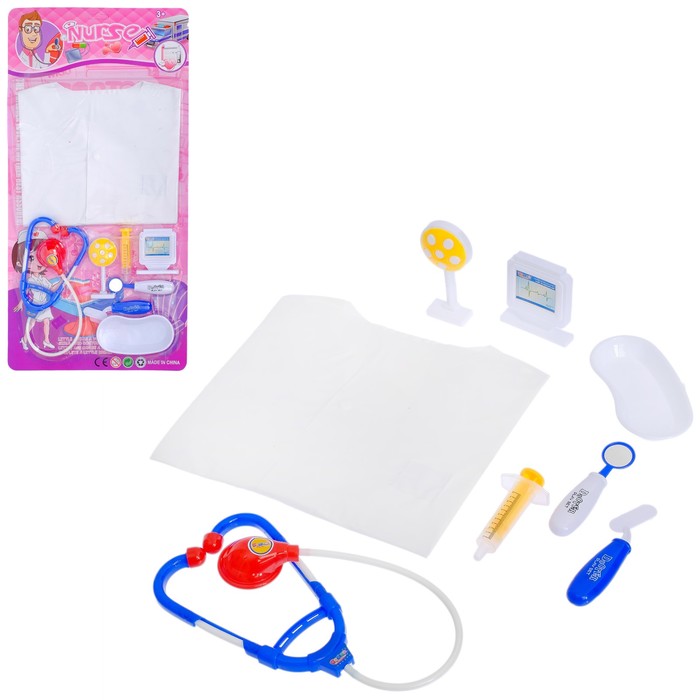 Набор доктора с халатиком "Будь здоров!", 7 предметов