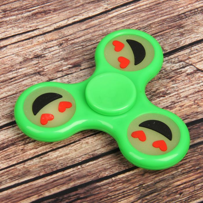 Спиннер-вертушка "Смайл", микс фосфорный