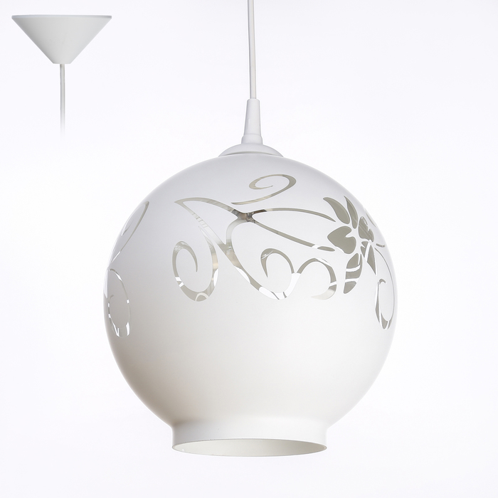 Светильник "Полушар" 1 лампа E27 40Вт белый д.250