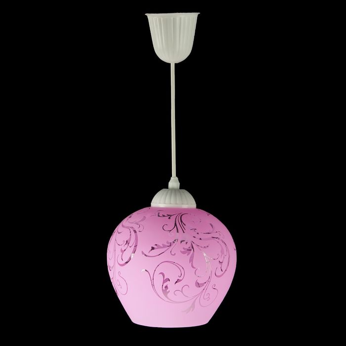 Светильник Ладера "Альтея" 1 лампа E27 40Вт розовый д.200