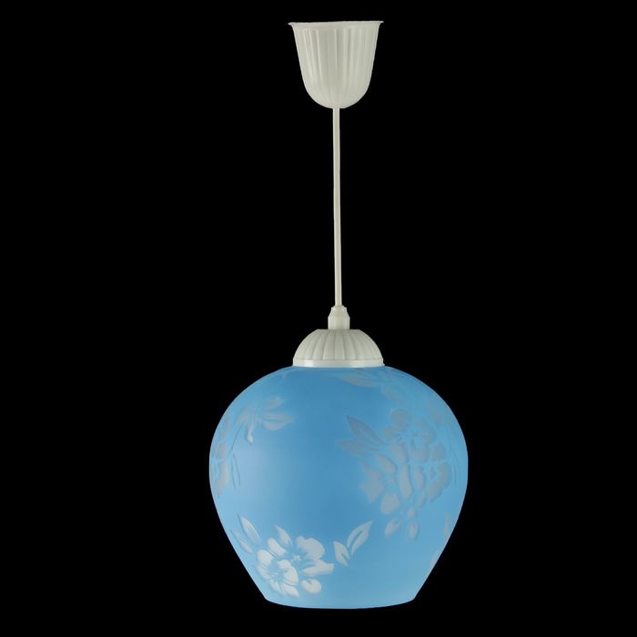 Светильник Ладера "Карисса" 1 лампа E27 40Вт синий д.200