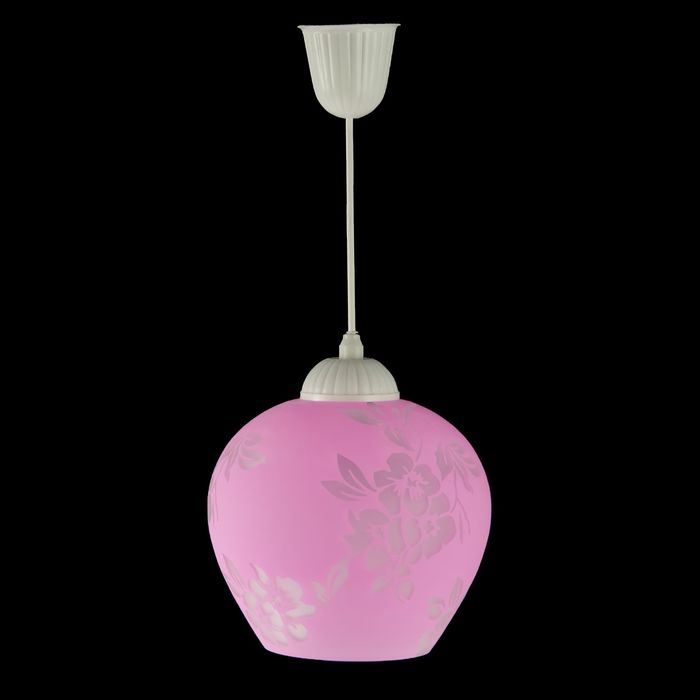 Светильник Ладера "Карисса" 1 лампа E27 40Вт розовый д.200