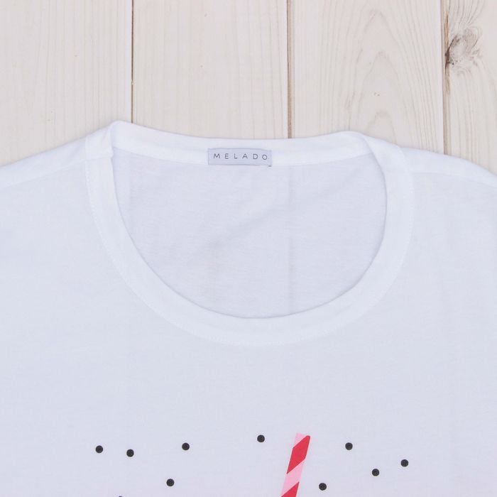 Пижама женская (футболка, брюки) MK2606/01 цвет белый, р-р 52, рост 158-164