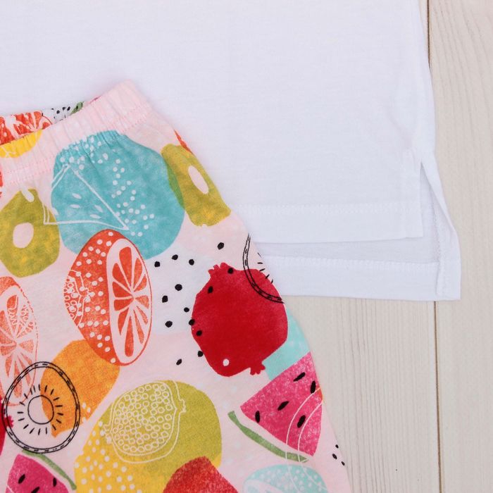 Пижама женская (футболка, брюки) MK2606/01 цвет белый, р-р 52, рост 158-164