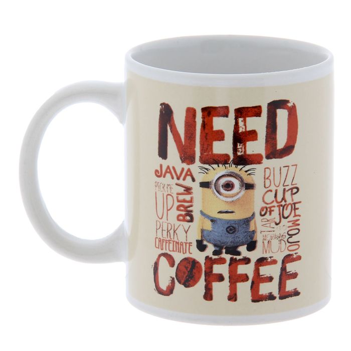 Кружка 340 мл "Миньоны", рисунок МИКС