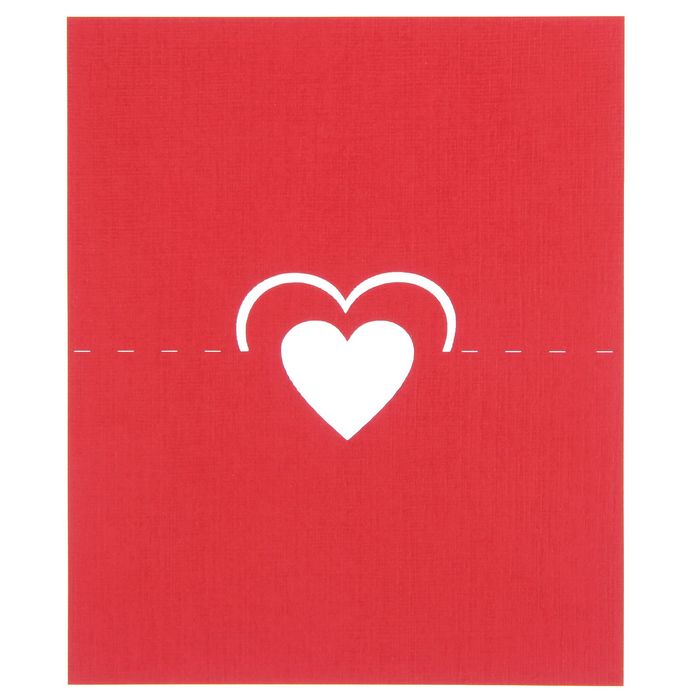 Набор заготовок для рассадочных карточек "Сердце" 5шт, KR-002 (красный)