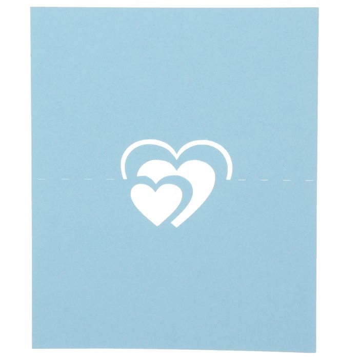 Набор заготовок для рассадочных карточек "Сердце" 5шт, KR-002 (голубой)