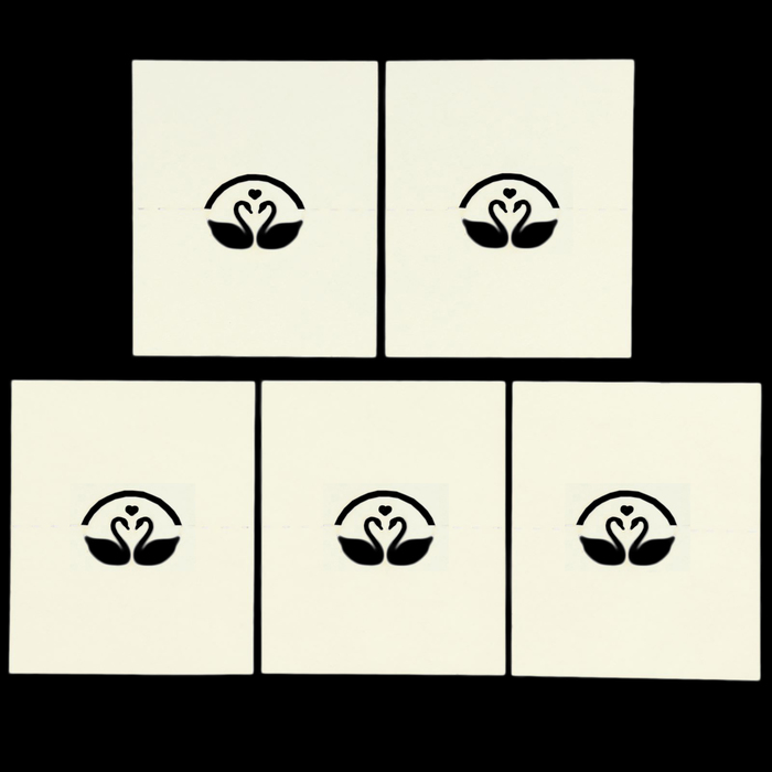 Набор заготовок для рассадочных карточек "Лебеди" 5шт, KR-004 (айвори)