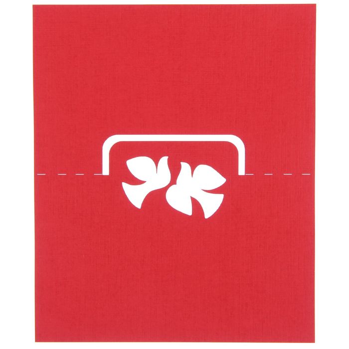 Набор заготовок для рассадочных карточек "Голуби" 5шт, KR-007 (красный)