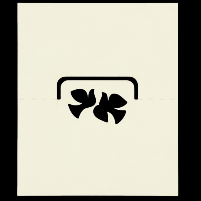 Набор заготовок для рассадочных карточек "Голуби" 5шт, KR-007 (айвори)