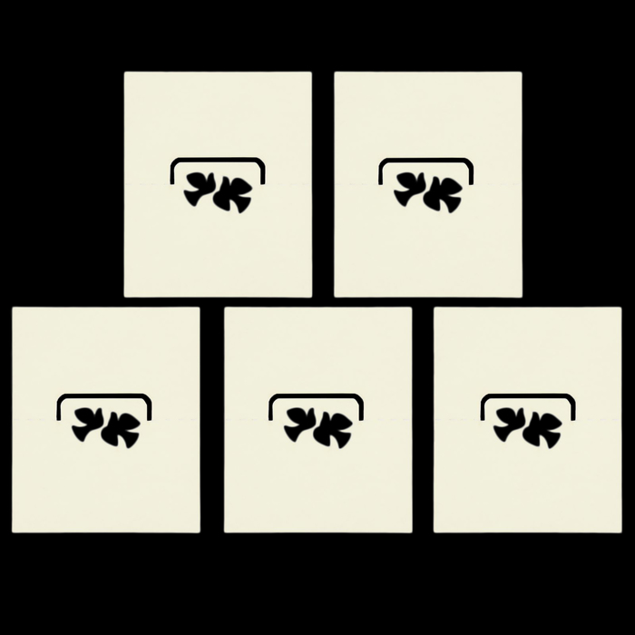 Набор заготовок для рассадочных карточек "Голуби" 5шт, KR-007 (айвори)