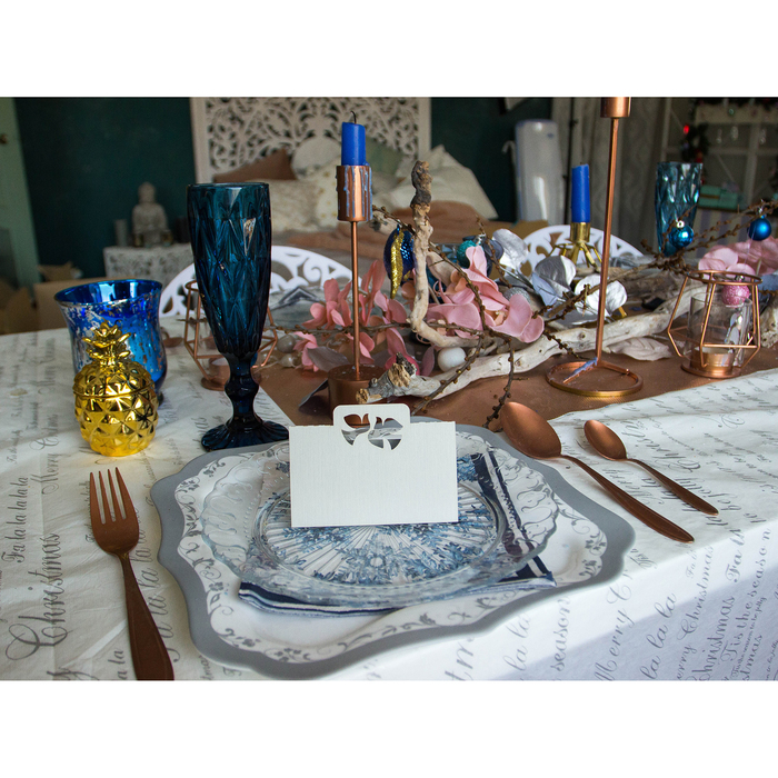 Набор заготовок для рассадочных карточек "Голуби" 5шт, KR-007 (айвори)