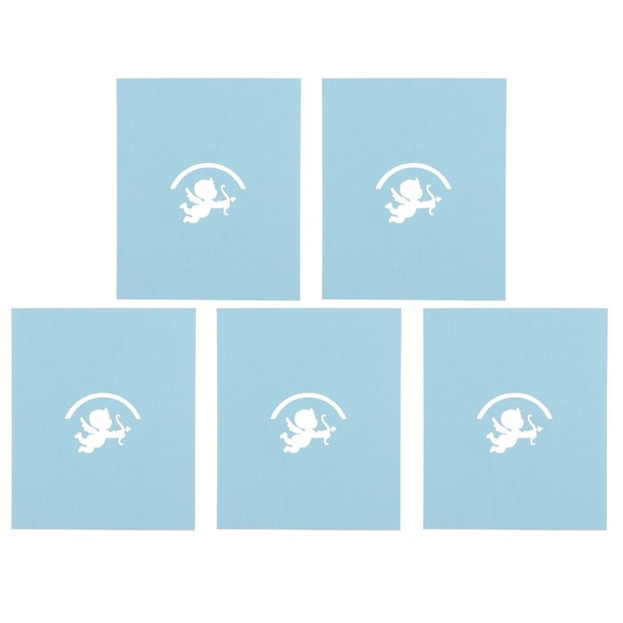 Набор заготовок для рассадочных карточек "Амур" 5шт, KR-008 (голубой)
