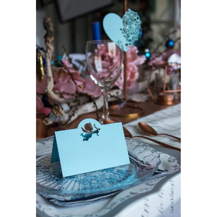 Набор заготовок для рассадочных карточек "Амур" 5шт, KR-008 (голубой)