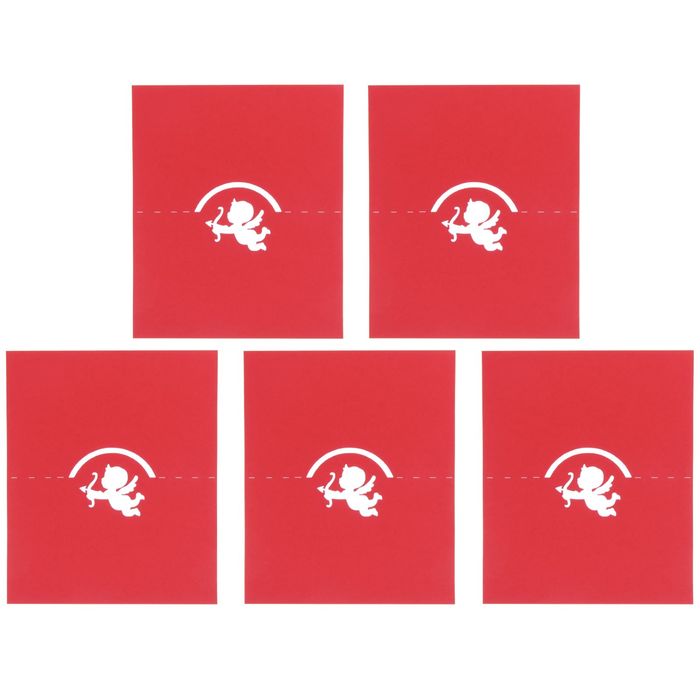 Набор заготовок для рассадочных карточек "Амур" 5шт, KR-008 (красный)