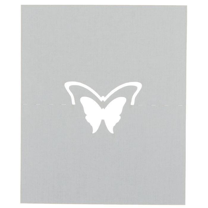 Набор заготовок для рассадочных карточек "Бабочка" 5шт, KR-010 (серый (перл.))