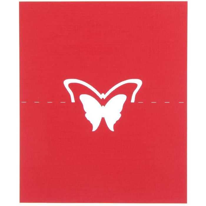 Набор заготовок для рассадочных карточек "Бабочка" 5шт, KR-010 (красный)