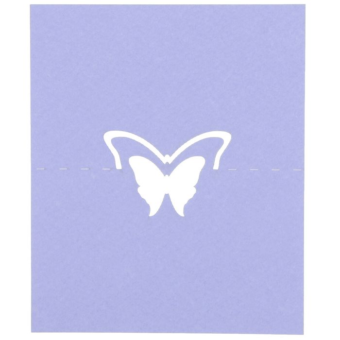 Набор заготовок для рассадочных карточек "Бабочки" 5шт, KR-010 (фиолетовый)