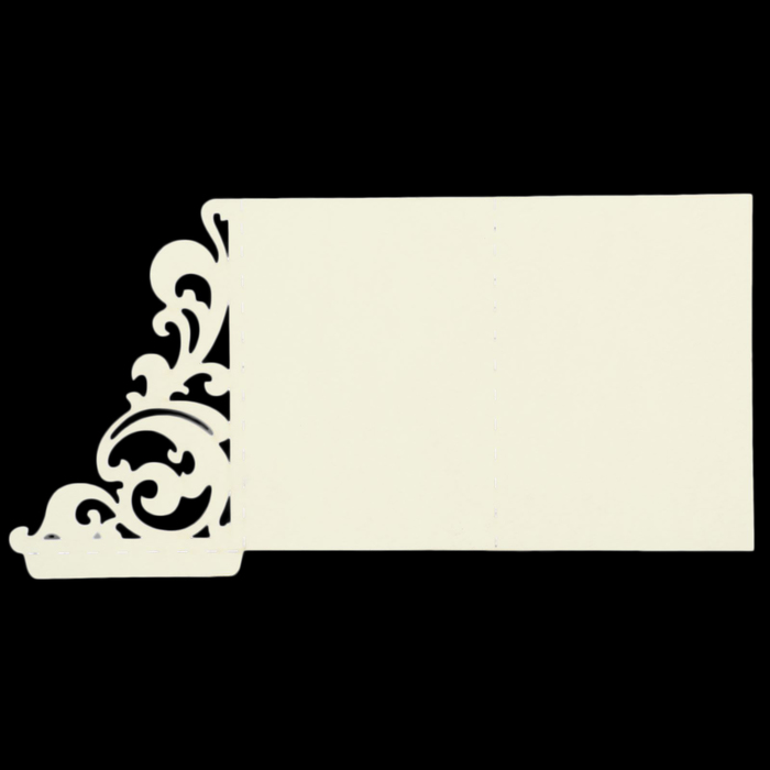 Набор заготовок для рассадочных карточек "Вензель" 5шт, KR-014 (айвори)