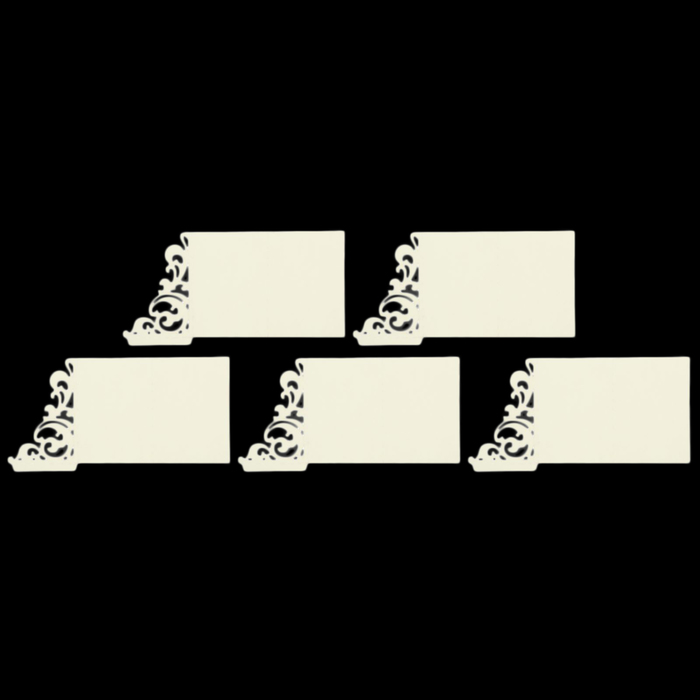 Набор заготовок для рассадочных карточек "Вензель" 5шт, KR-014 (айвори)