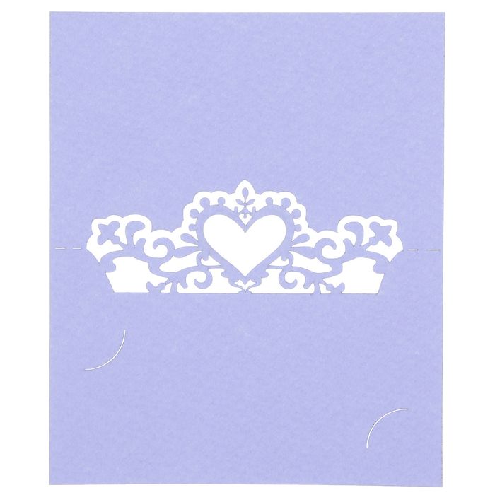 Набор заготовок для рассадочных карточек "Сердце узорное" 5шт, KR-015 (фиолет.)